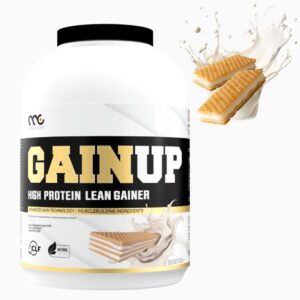 MUSCLE CLINIC GAINUP 3000 g GAINER BIAŁKO + WĘGLOWODANY BEZ CUKRU WAFELKOWY