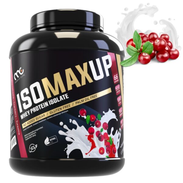 MUSCLE CLINIC ISO MAX UP 2000g IZOLAT BIAŁKA - JAKOŚĆ PREMIUM - ŻURAWINA