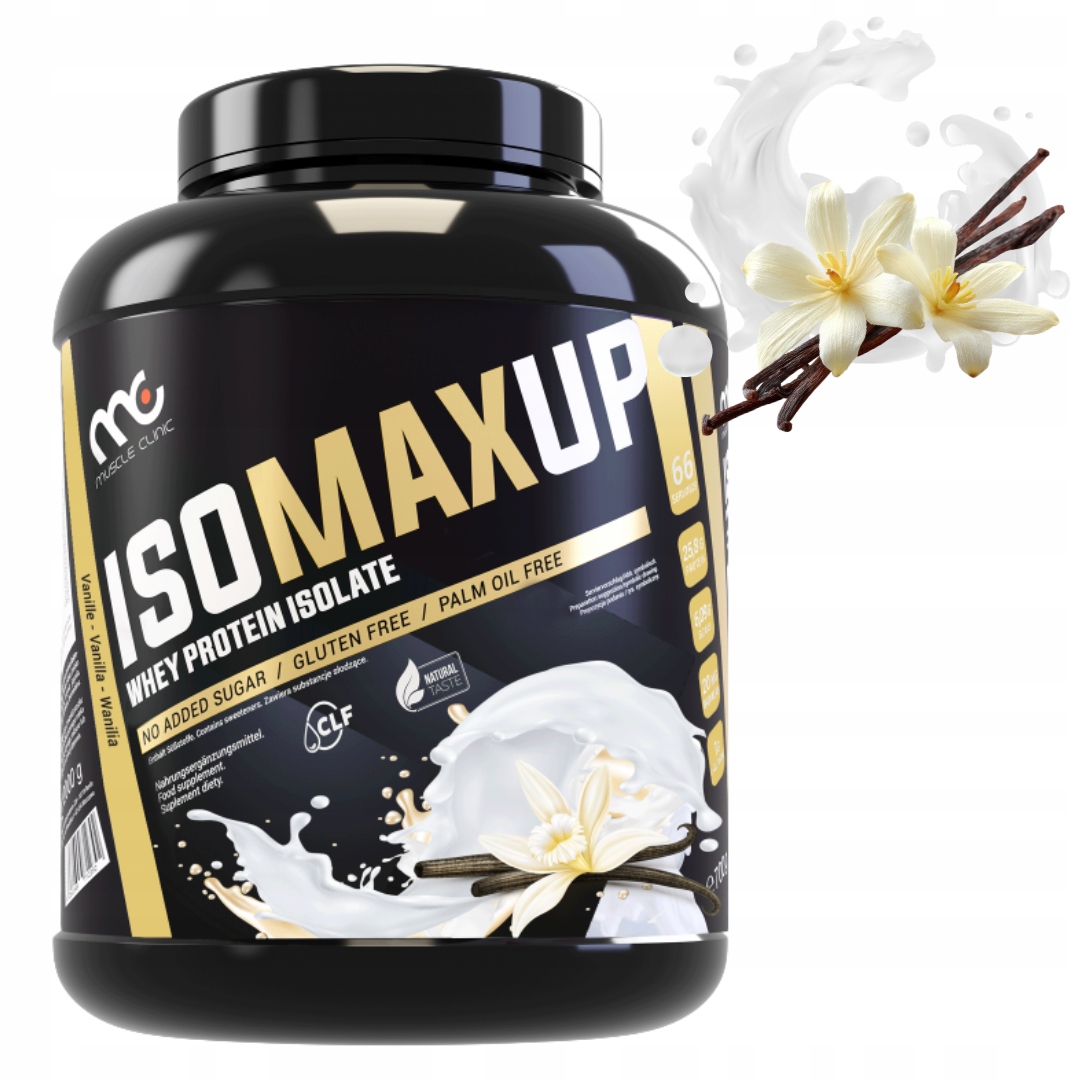 MUSCLE CLINIC ISO MAX UP 2000g IZOLAT BIAŁKA - JAKOŚĆ PREMIUM - WANILIA
