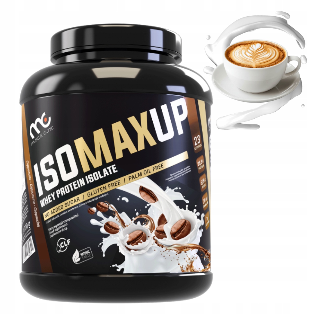 MUSCLE CLINIC ISO MAX UP 700g IZOLAT BIAŁKA - JAKOŚĆ PREMIUM - CAPPUCCINO