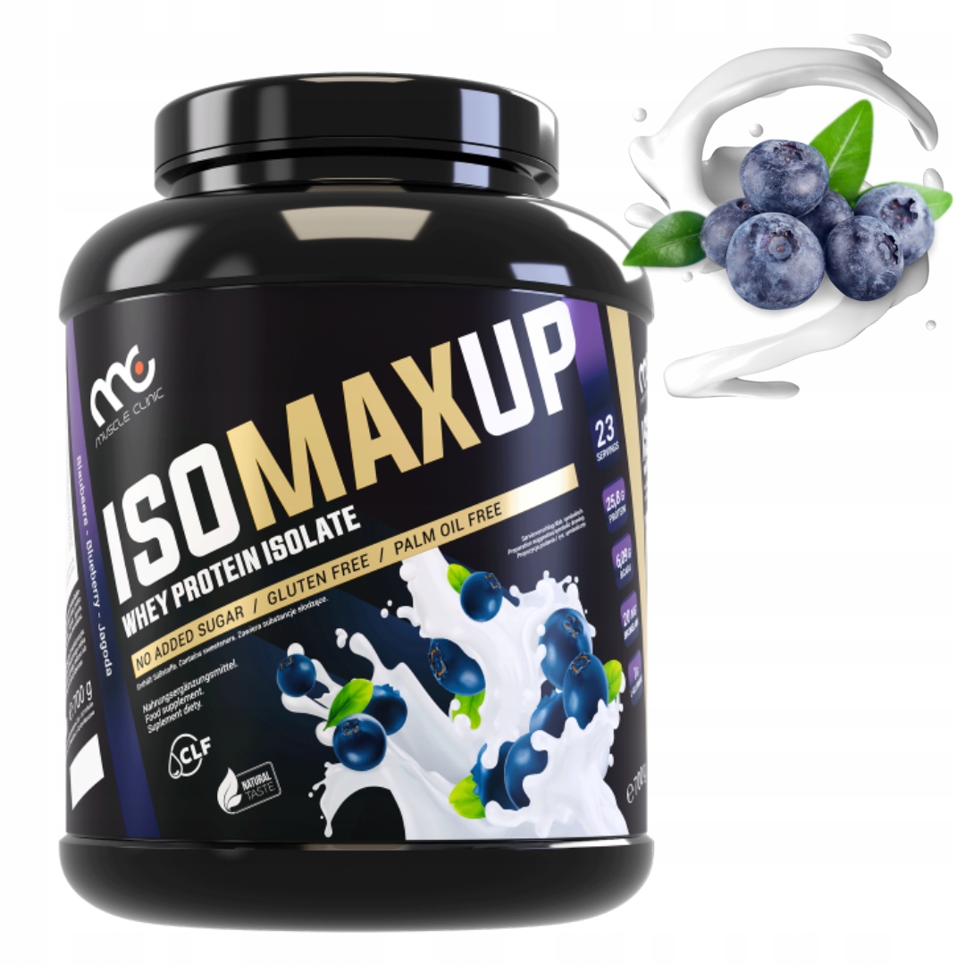MUSCLE CLINIC ISO MAX UP 700g IZOLAT BIAŁKA - JAKOŚĆ PREMIUM - JAGODA