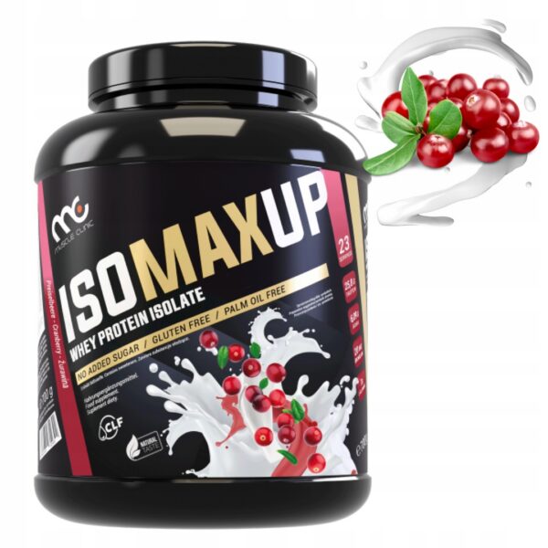 MUSCLE CLINIC ISO MAX UP 700g IZOLAT BIAŁKA - JAKOŚĆ PREMIUM - ŻURAWINA