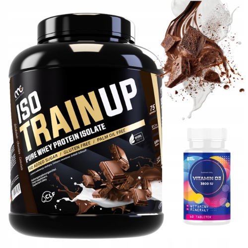 MUSCLE CLINIC ISO TRAIN UP 2250 g IZOLAT BIAŁKA - CZEKOLADA + GRATIS WIT.D3