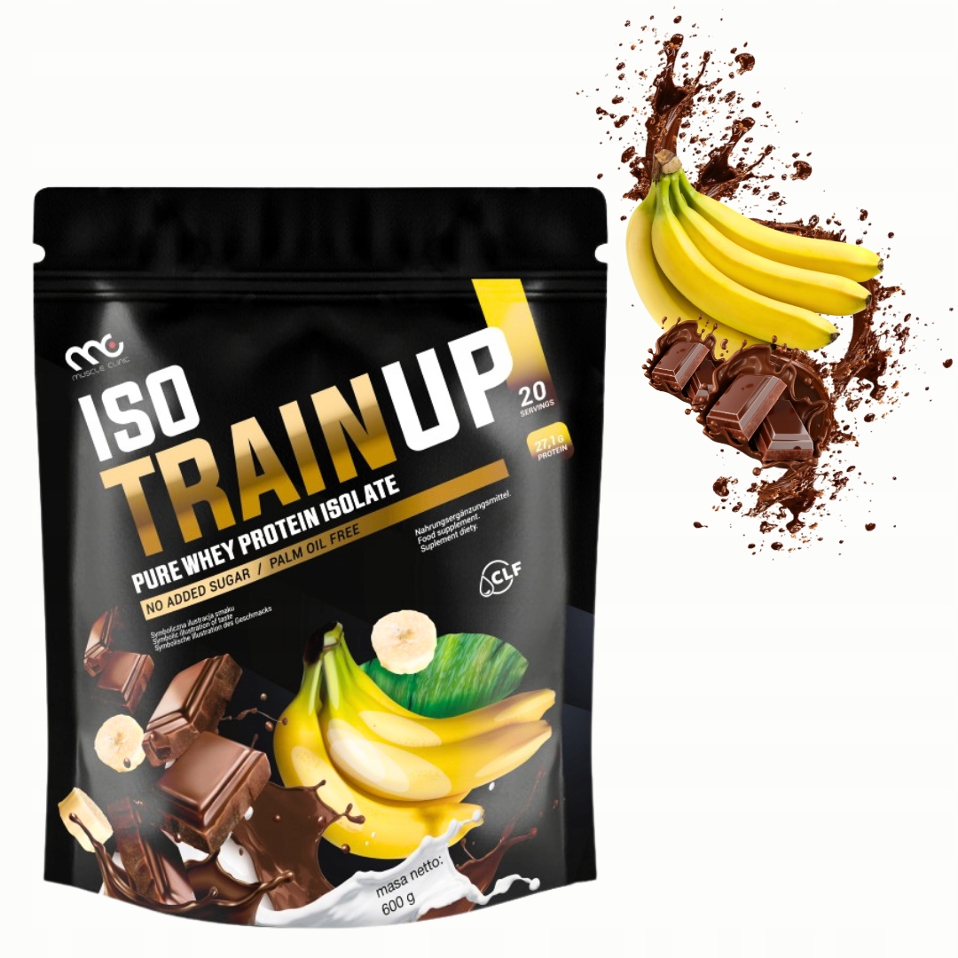 MUSCLE CLINIC ISO TRAIN UP 600 g IZOLAT BIAŁKA - CZEKOLADA BANAN