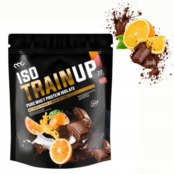 MUSCLE CLINIC ISO TRAIN UP 600 g IZOLAT BIAŁKA - CZEKOLADA POMARAŃCZA