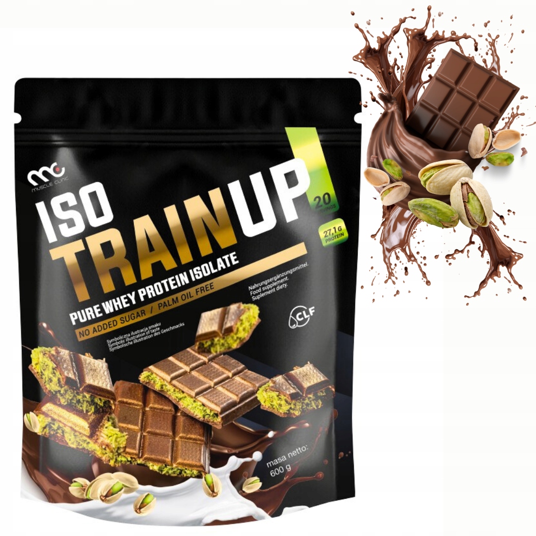 MUSCLE CLINIC ISO TRAIN UP 600 g IZOLAT BIAŁKA - DUBAJSKA CZEKOLADA