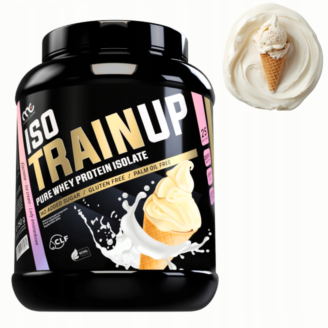 MUSCLE CLINIC ISO TRAIN UP 750 g IZOLAT BIAŁKA - LODY ŚMIETANKOWE