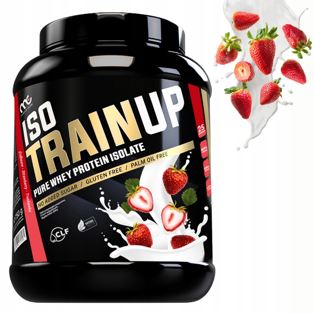 MUSCLE CLINIC ISO TRAIN UP 750 g IZOLAT BIAŁKA - TRUSKAWKA