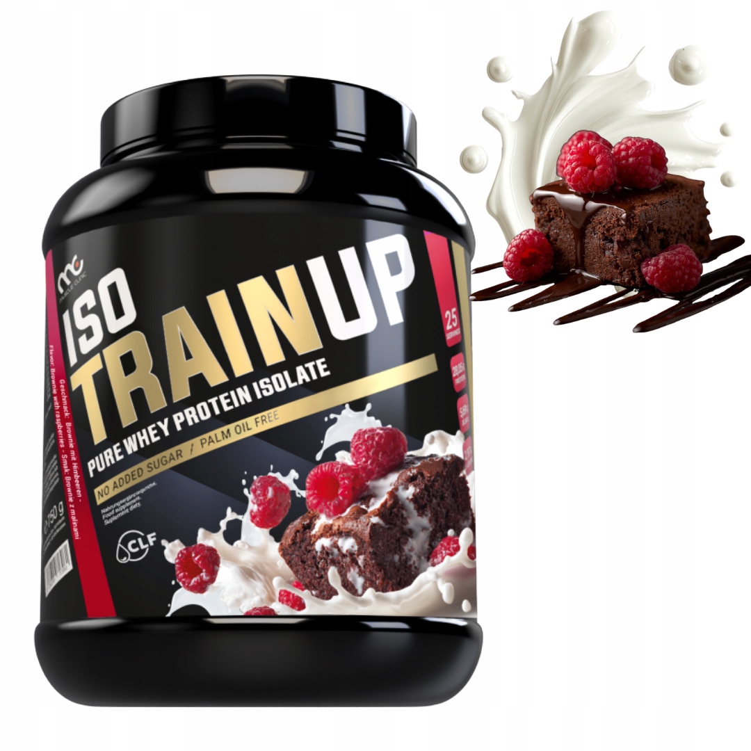 MUSCLE CLINIC ISO TRAIN UP 750g IZOLAT BIAŁKA - BROWNIE z MALINAMI new