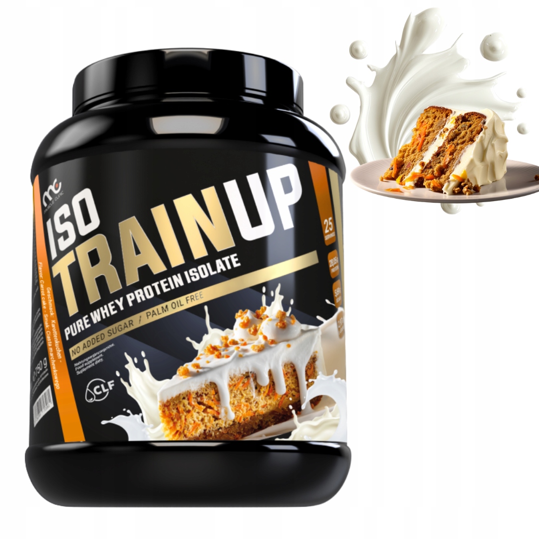 MUSCLE CLINIC ISO TRAIN UP 750g IZOLAT BIAŁKA - CIASTO MARCHEWKOWE new