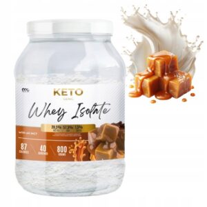 MUSCLE CLINIC KETO WHEY ISOLATE 800 g IZOLAT BIAŁKA + OLEJ MCT - KARMEL