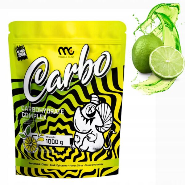 MUSCLE CLINIC SMOOTHIE CARBO 1000 g WĘGLOWODANY - ENERGIA - LIMONKA