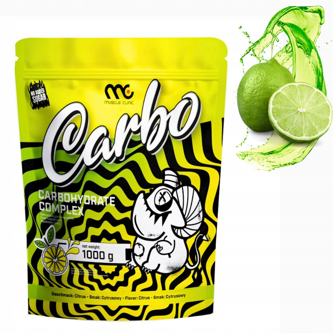 MUSCLE CLINIC SMOOTHIE CARBO 1000 g WĘGLOWODANY - ENERGIA - LIMONKA