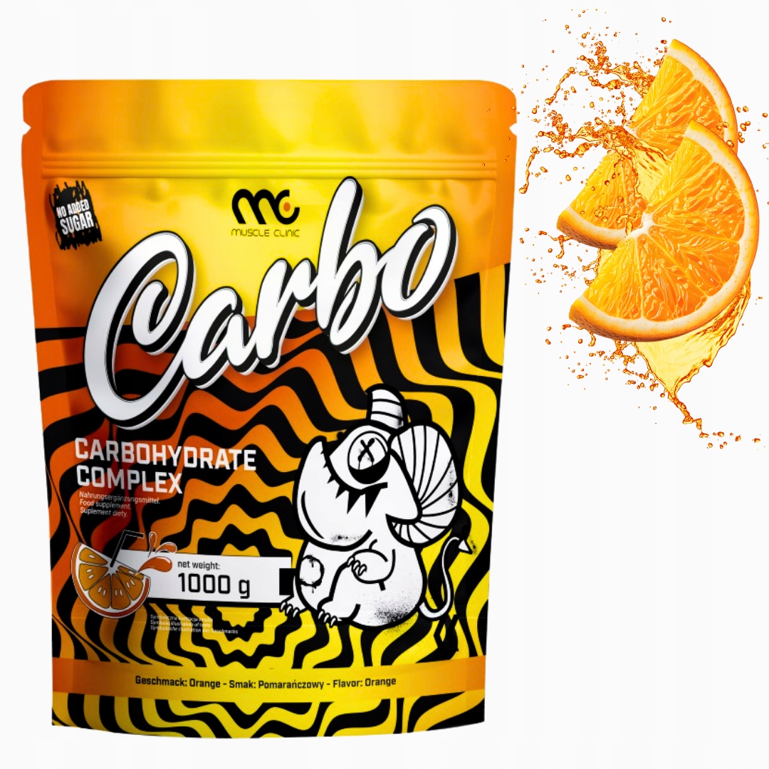 MUSCLE CLINIC SMOOTHIE CARBO 1000 g WĘGLOWODANY - ENERGIA - POMARAŃCZA