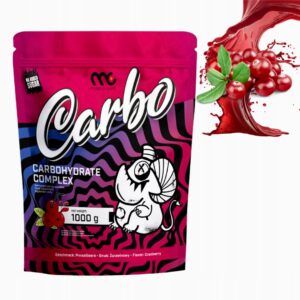 MUSCLE CLINIC SMOOTHIE CARBO 1000 g WĘGLOWODANY - ENERGIA - ŻURAWINA