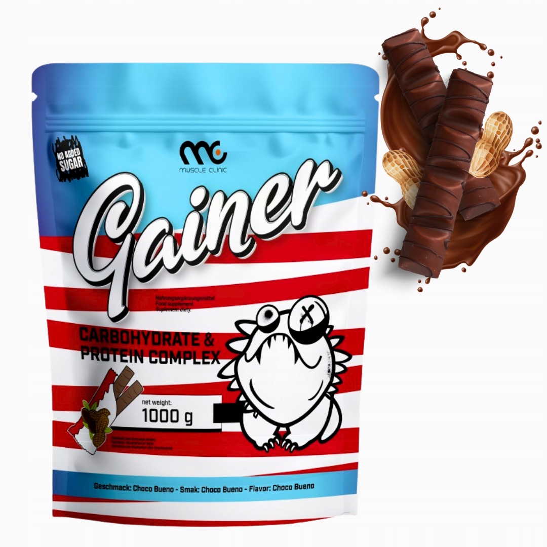 MUSCLE CLINIC SMOOTHIE GAINER 1000 g ODŻYWKA NA MASĘ - CHOCO BUENO