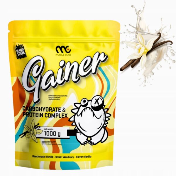 MUSCLE CLINIC SMOOTHIE GAINER 1000 g ODŻYWKA NA MASĘ - WANILIA