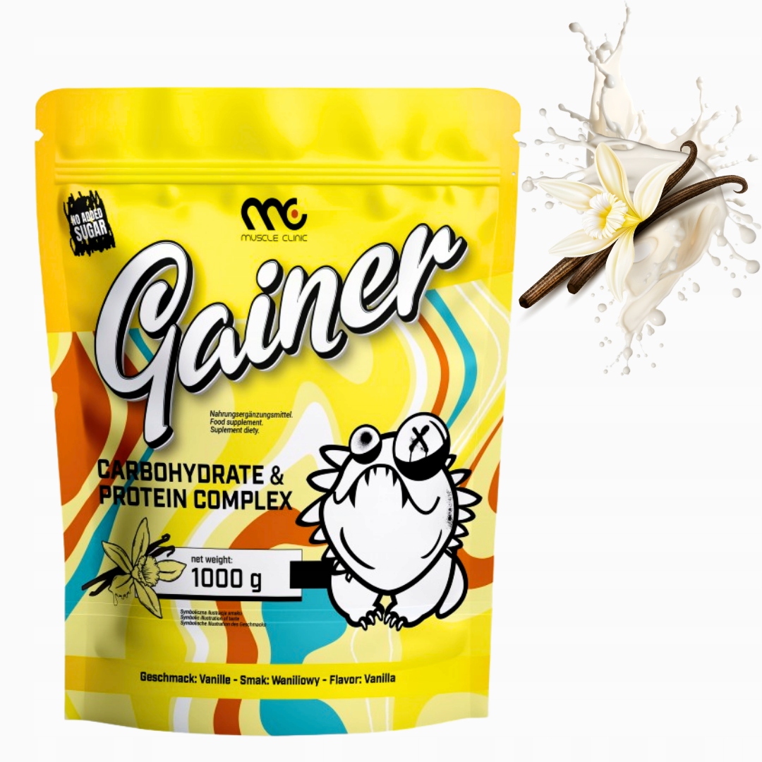 MUSCLE CLINIC SMOOTHIE GAINER 1000 g ODŻYWKA NA MASĘ - WANILIA