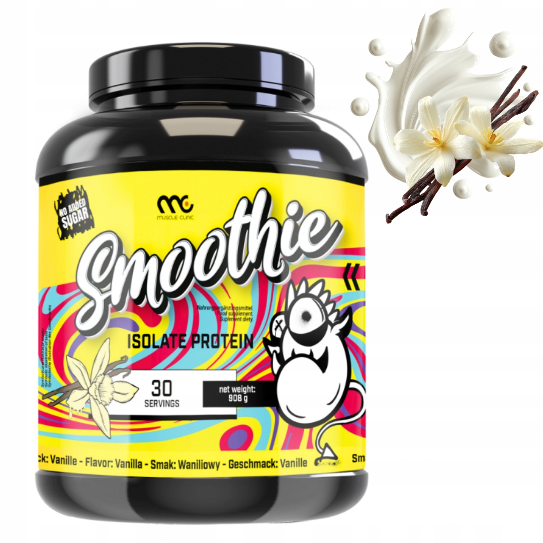 MUSCLE CLINIC SMOOTHIE ISOLATE PROTEIN 908g IZOLAT BIAŁKA - WANILIA
