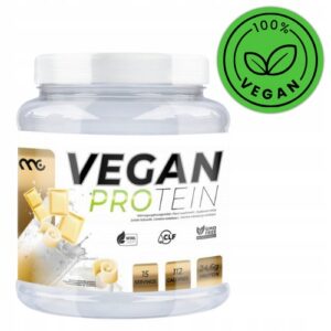 MUSCLE CLINIC VEGAN PROTEIN 450 g BIAŁKO ROŚLINNE - BIAŁA CZEKOLADA