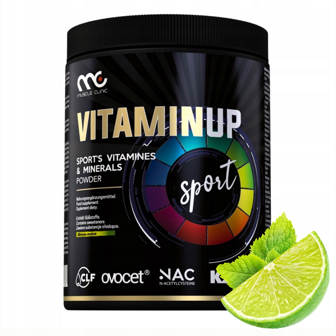 MUSCLE CLINIC VITAMIN UP 300 G WITAMINY/MINERAŁY - NAC - Q10 -LIMONKA MIĘTA