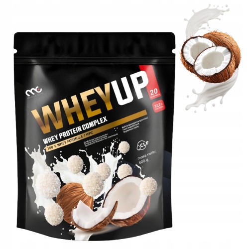 MUSCLE CLINIC WHEY UP 600g ODŻYWKA BIAŁKOWA KONCENTRAT - KOKOS