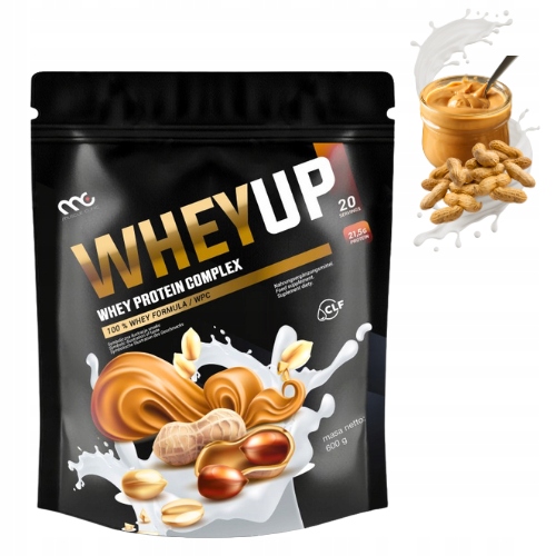 MUSCLE CLINIC WHEY UP 600g ODŻYWKA BIAŁKOWA KONCENTRAT - MASŁO ORZECHOWE