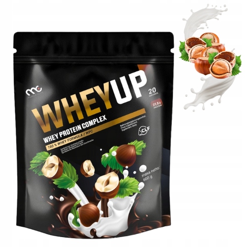 MUSCLE CLINIC WHEY UP 600g ODŻYWKA BIAŁKOWA KONCENTRAT - ORZECH LASKOWY