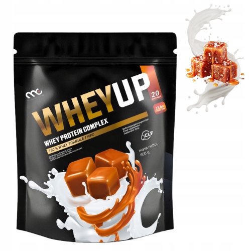 MUSCLE CLINIC WHEY UP 600g ODŻYWKA BIAŁKOWA KONCENTRAT - SŁONY KARMEL