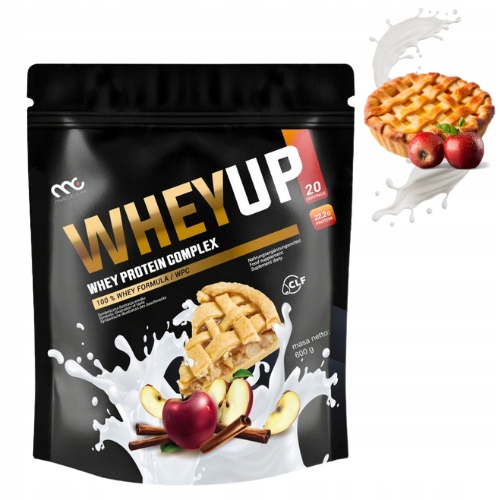 MUSCLE CLINIC WHEY UP 600g ODŻYWKA BIAŁKOWA KONCENTRAT - SZARLOTKA