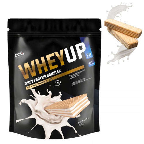 MUSCLE CLINIC WHEY UP 600g ODŻYWKA BIAŁKOWA KONCENTRAT - WAFELEK