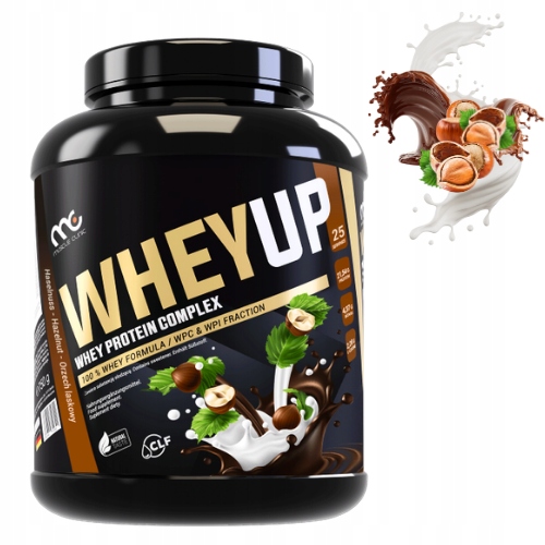 MUSCLE CLINIC WHEY UP 750g ODŻYWKA BIAŁKOWA KONCENTRAT - ORZECH LASKOWY
