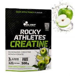 OLIMP ROCKY ATHLETES CREATINE 500 g KREATYNA - SIŁA - REGENERACJA - JABŁKO