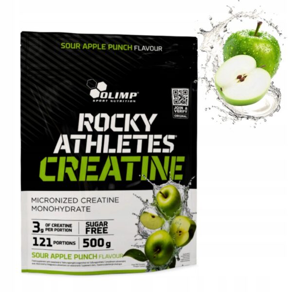 OLIMP ROCKY ATHLETES CREATINE 500 g KREATYNA - SIŁA - REGENERACJA - JABŁKO