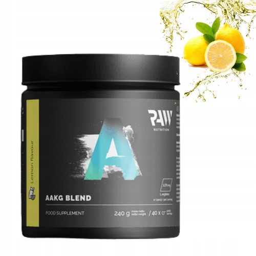 RAW NUTRITION AAKG BLEND 240g POMPA - WYDOLNOŚĆ - REGENERACJA - CYTRYNA