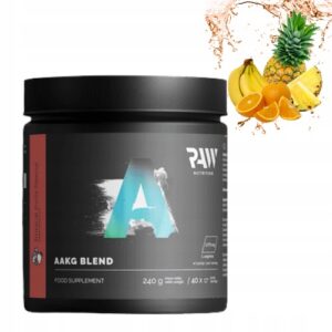 RAW NUTRITION AAKG BLEND 240g POMPA - WYDOLNOŚĆ - REGENERACJA - TROPIKALNY