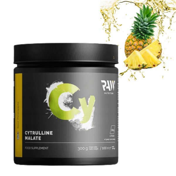 RAW NUTRITION CYTRULINA 300g WYDOLNOŚĆ /WYTRZYMAŁOŚĆ /REGENERACJA - ANANAS