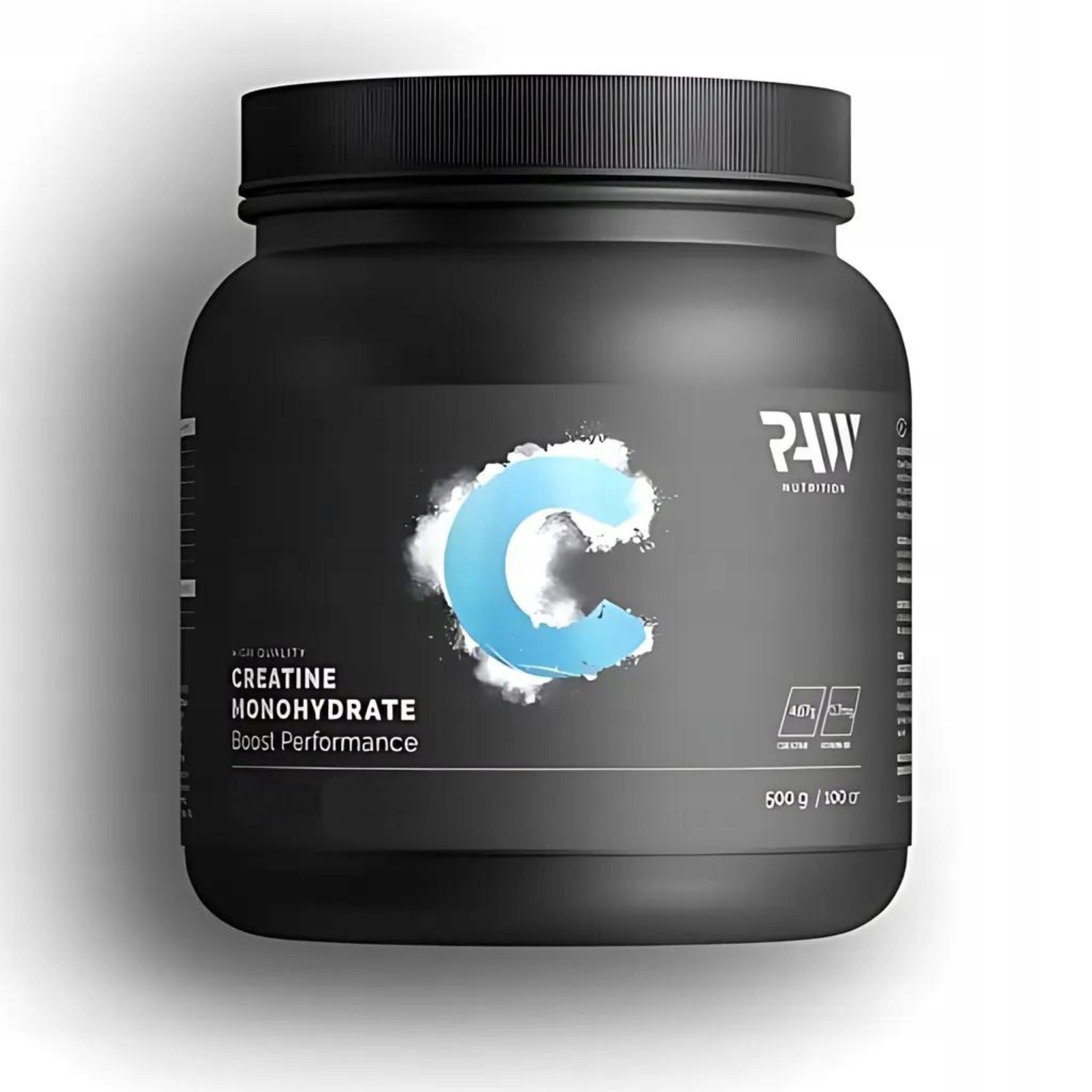 RAW NUTRITION KREATYNA MONOHYDRAT 500g SIŁA - WYTRZYMAŁOŚĆ - NATURALNA