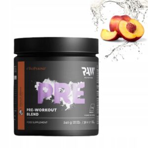 RAW NUTRITION PRE-WORKOUT BLEND 240g CYTRULINA + TAURYNA /POMPA-BRZOSKWINIA