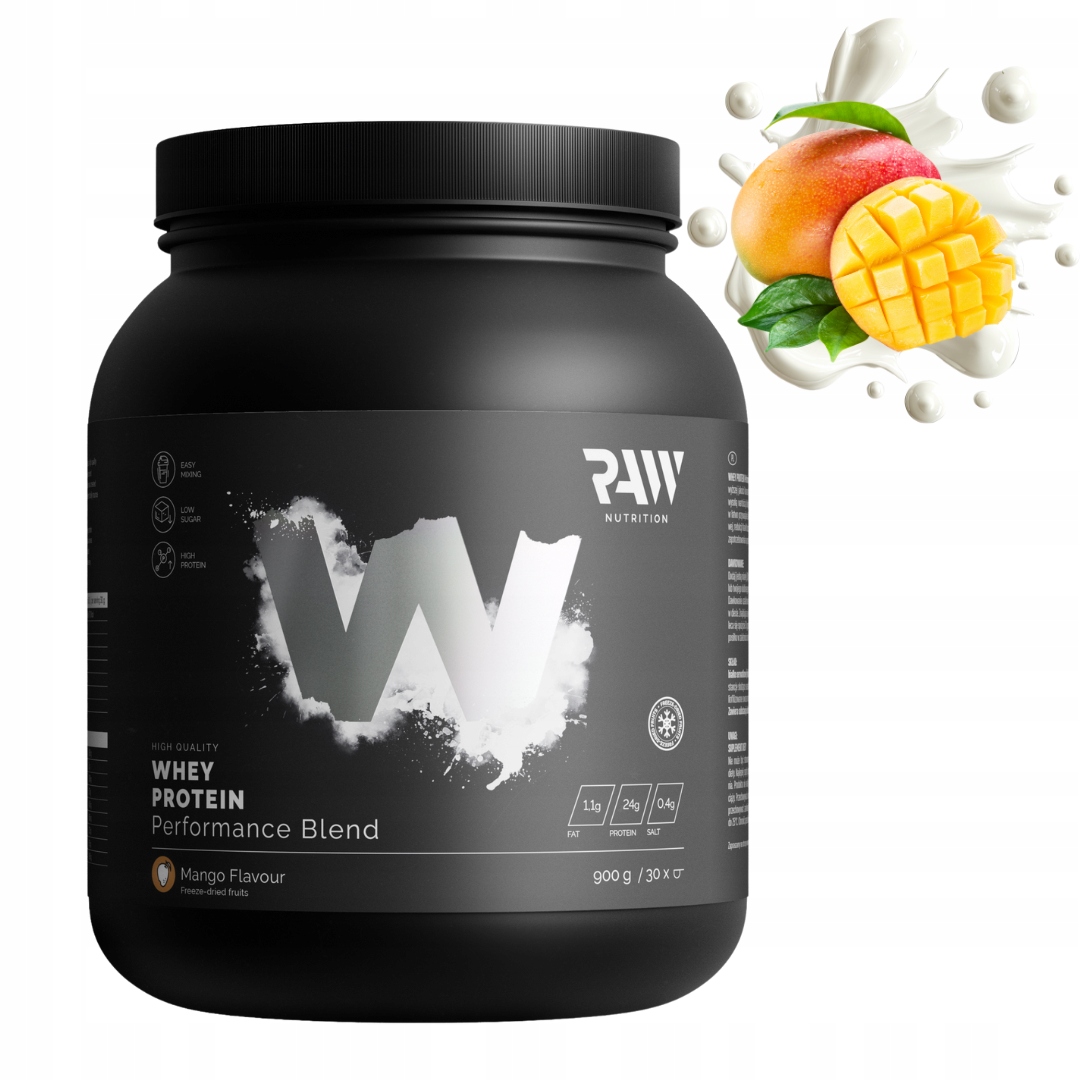RAW NUTRITION WHEY PROTEIN BLEND WPC 900g BIAŁKO KONCENTRAT WPC - MANGO