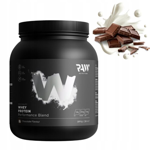 RAW NUTRITION WHEY PROTEIN BLEND WPC 900g BIAŁKO KONCENTRAT WPC - CZEKOLADA