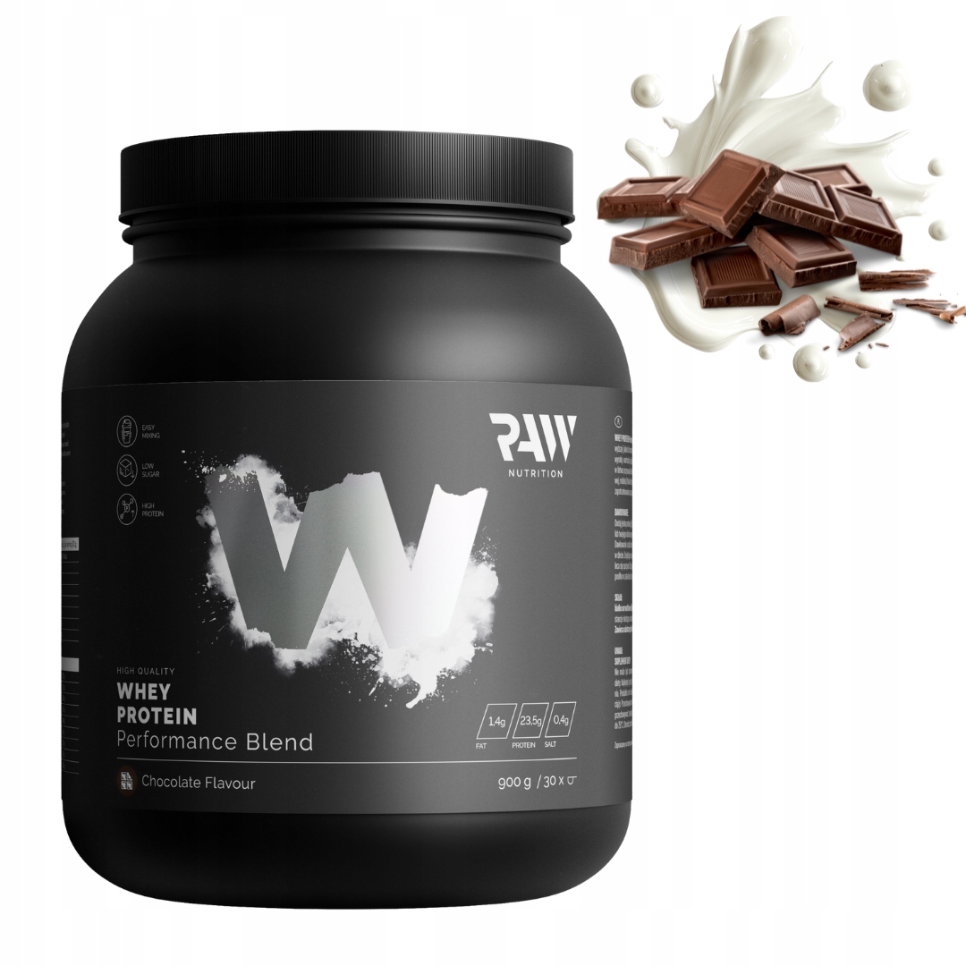 RAW NUTRITION WHEY PROTEIN BLEND WPC 900g BIAŁKO KONCENTRAT WPC - CZEKOLADA