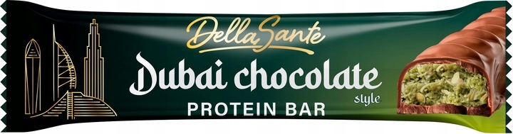 SANTE BATON PROTEINOWY DUBAI CHOCOLATE STYLE 45g PYSZNY i CHRUPIĄCY
