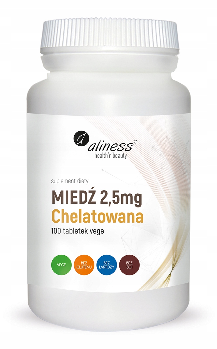 Suplement diety Aliness Miedź chelatowana 2,5 mg 100 tabletek