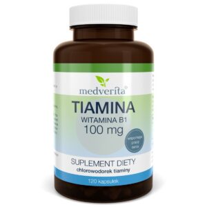 Suplement diety Medverita Tiamina Witamina B1 100mg kapsułki 120 szt.