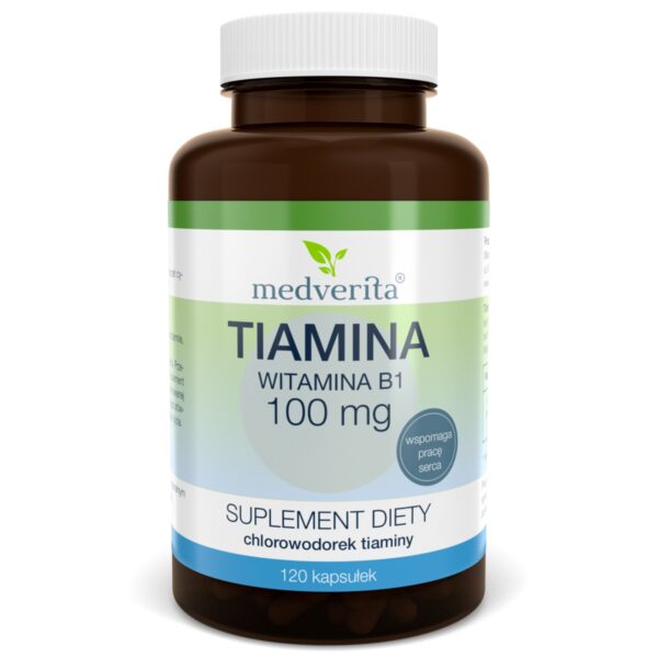 Suplement diety Medverita Tiamina Witamina B1 100mg kapsułki 120 szt.