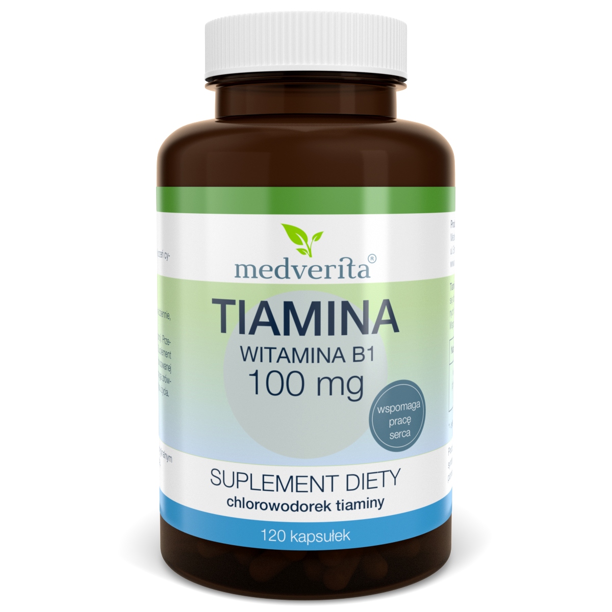 Suplement diety Medverita Tiamina Witamina B1 100mg kapsułki 120 szt.