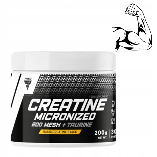 TREC CREATINE Micronized 200 MESH + Taurine 200g MONOHYDRAT KREATYNY - SIŁA