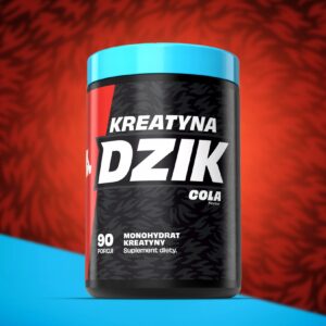 WK DZIK KREATYNA MONOHYDRAT 369g SIŁA WYTRZYMAŁOŚĆ REGENERACJA - COLA